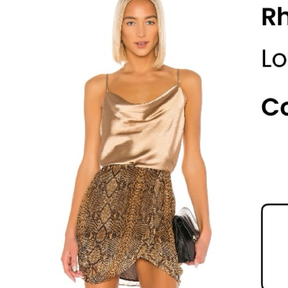 Lovers + Friends Rhode Silk Cami in Gold